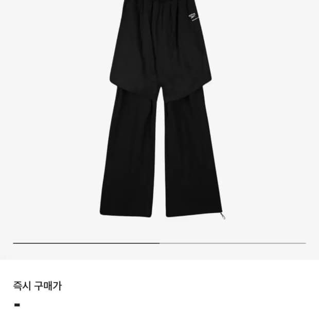 (새상품)프로젝트지알 x 리복 하이브리드 레이어드 스웨트팬츠 블랙