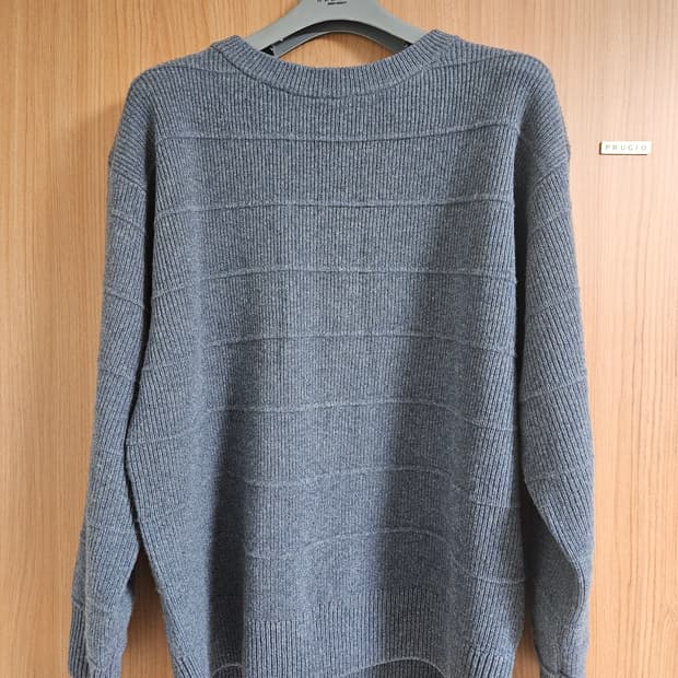 유니클로 U 램스울 크루넥 스웨터 그레이 L