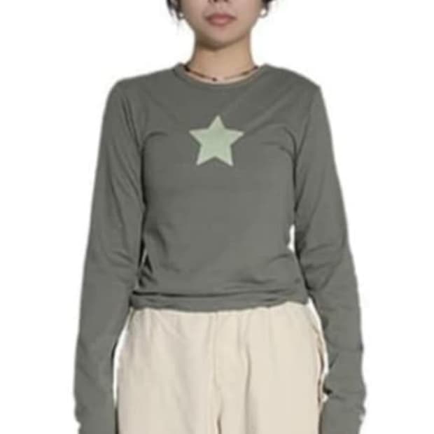 KUL 스타 롱슬리브 카키