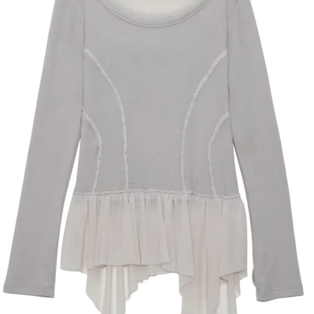 플레어업 레이어드 레이스 프릴 롱슬리브