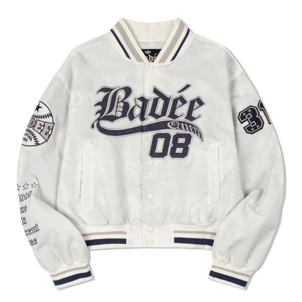 배디 바시티 베이스볼 자켓 화이트 M