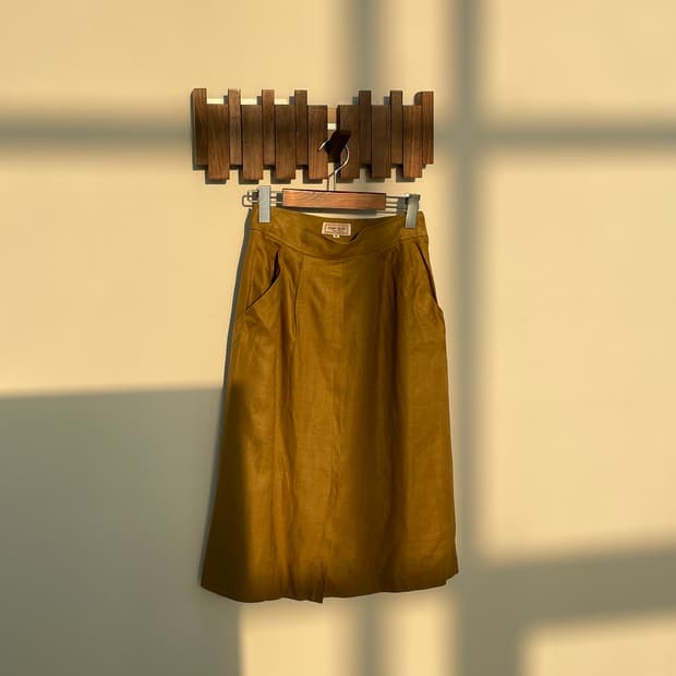 올드 입생로랑 린넨 스커트