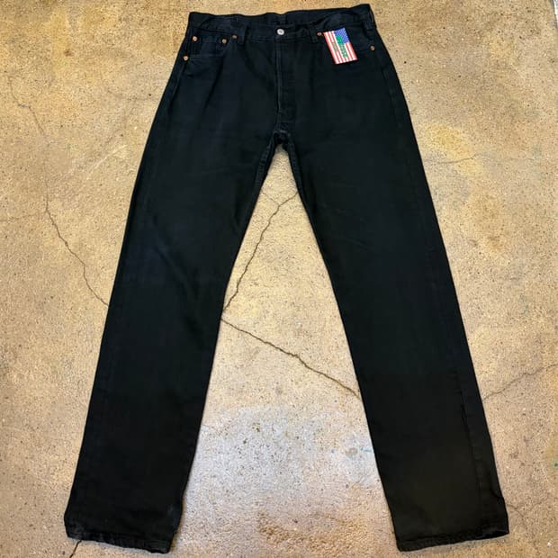 90s Made in UK 미국 빈티지 리바이스 501 블랙진 청바지