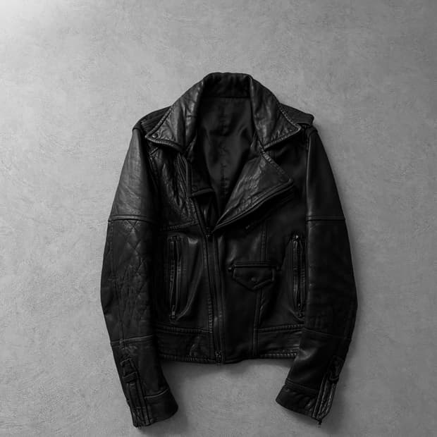 이태리 램스킨 바이커레더자켓
