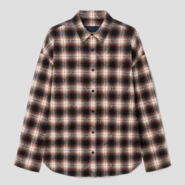 준지 아가일 브라운 셔츠