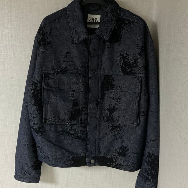 자라 자카드 패턴 데님 자켓 (M)
