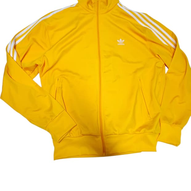 [아디다스] Y2K 근본 옐로우 화이트 삼선 파이어버드 트랙탑 져지 XL