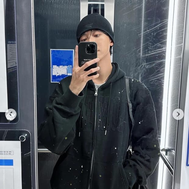 노앙 페인팅 후드집업 L