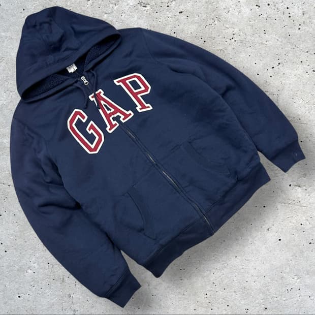 [L] GAP 갭 기모 네이비 후드집업 B168