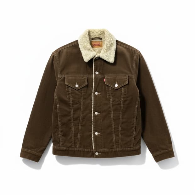 리바이스 브라운 코듀로이 쉐르파 자켓 L