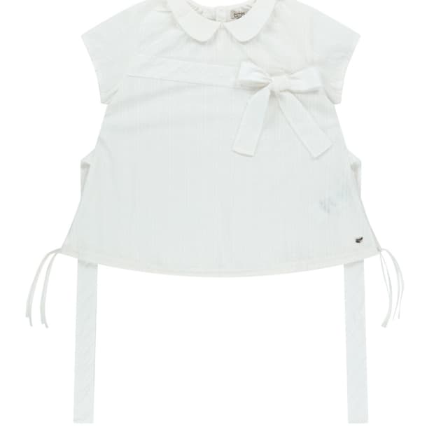 코이세이오 보우 블라우스 화이트 bow blouse white