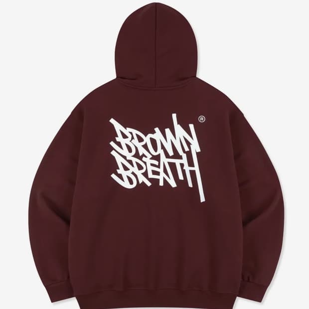 브라운브레스 후드티 버건디 TAG HOODIE 