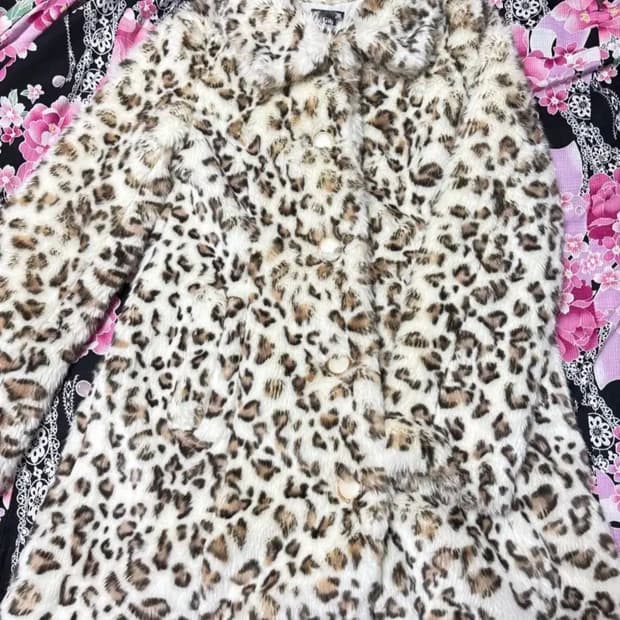 앙크루즈 갸루 오네갸루 히메갸루 츠요메 레오파드 호피 퍼코트