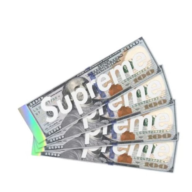 슈프림 달러 박스로고 스티커