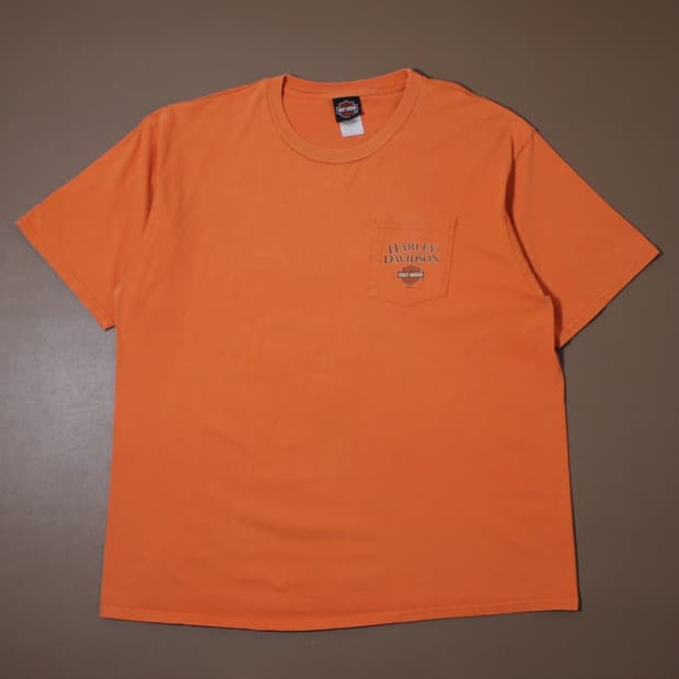 00's Harley-Davidson 할리 데이비슨 USA 오렌지 반팔