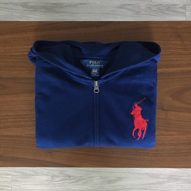 폴로 빅포니 후드집업 네이비