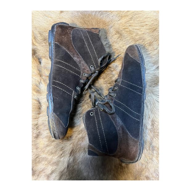 Ermenegildo Zegna 하이탑 스웨이드 스니커즈