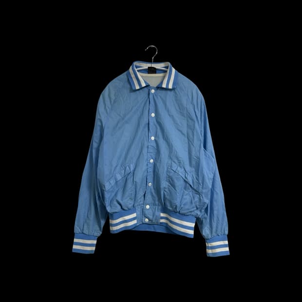 70s ARISTO JAC BY HILTON 블루 윈드 브레이커 자켓