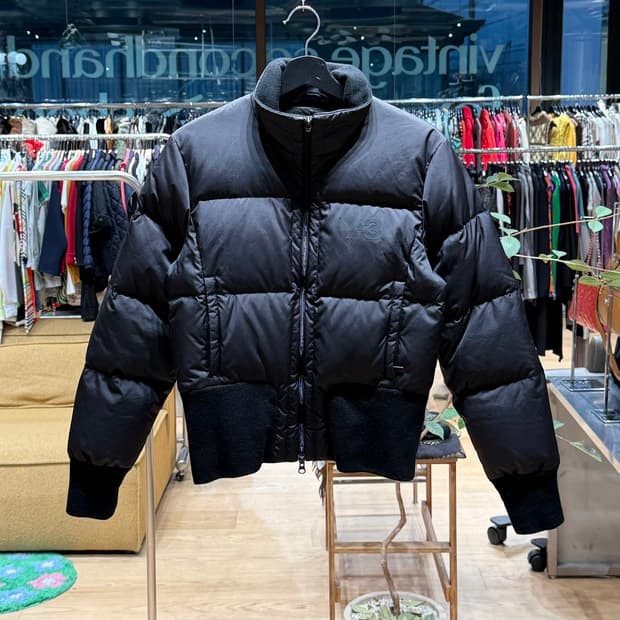 y-3 블랙 클래식 다운 패딩 점퍼 