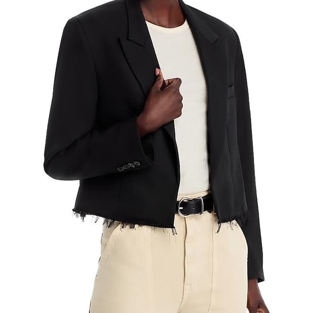 리던 컷오프 블랙 자켓