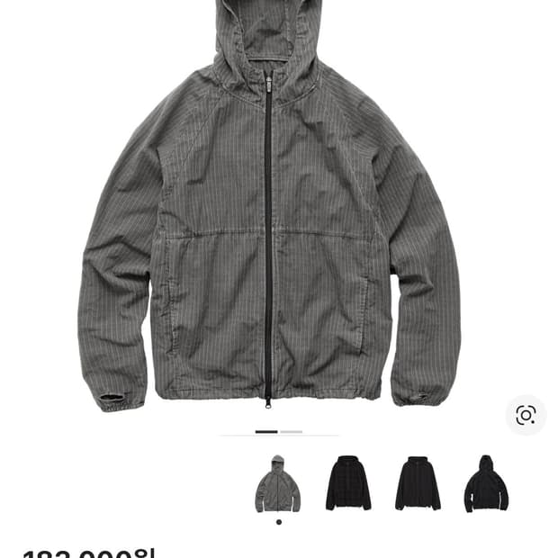 (3) 폴리테루 휴먼인덱스 체크 후디 파카 그레이