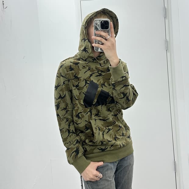 Adidas camo logo printing hoodie