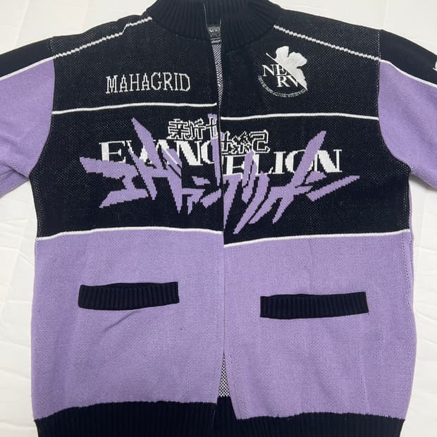 마하그리드 에반게리온 트랙 집업 니트