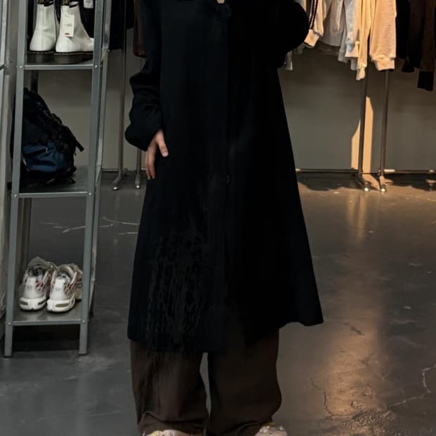 팔 질레리 블랙 트렌치 코트 A2459