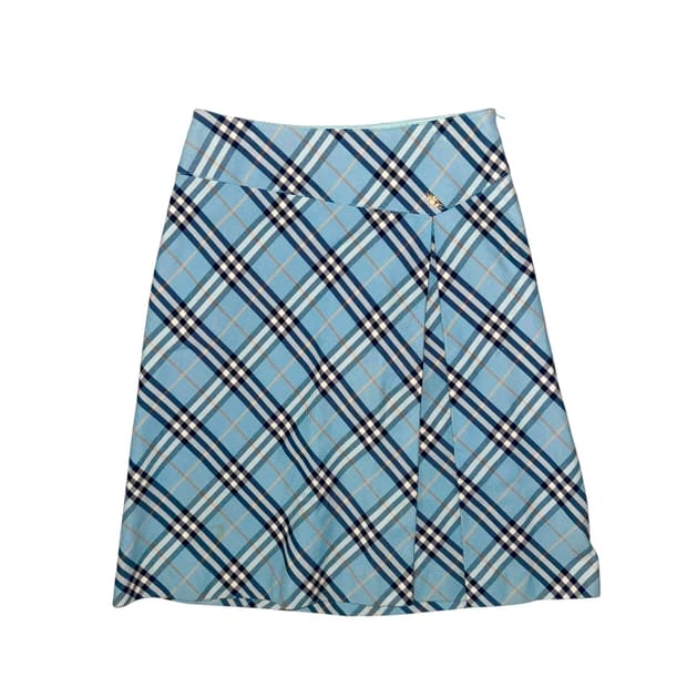 Baby Blue Check Skirt