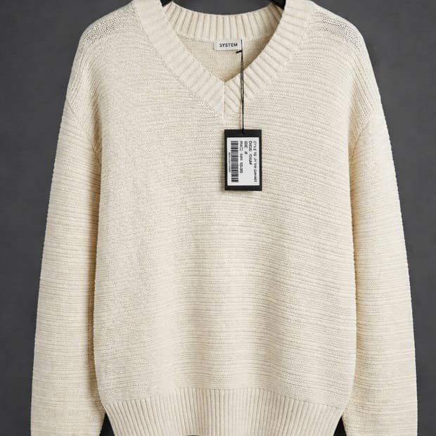 한섬 시스템옴므 V넥 니트