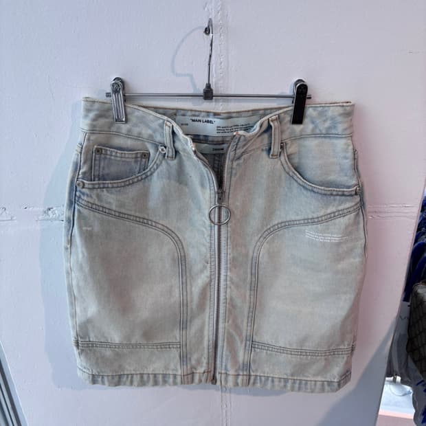 Vintage Off White Denim skirt