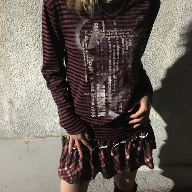 에어워크 스트라이프 롱슬리브