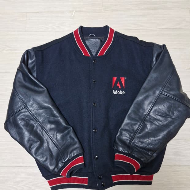 [L] 90s golden bear 골든베어 레더 바시티 자켓 미국제조