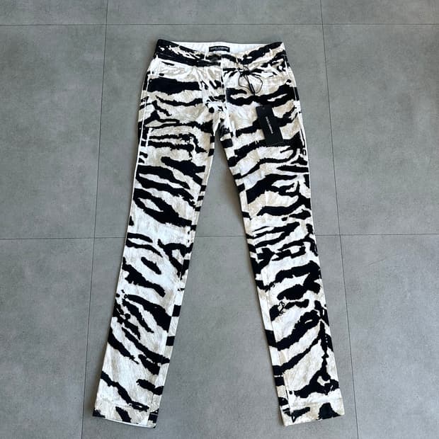 돌체앤가바나 화이트 애니멀 데님팬츠