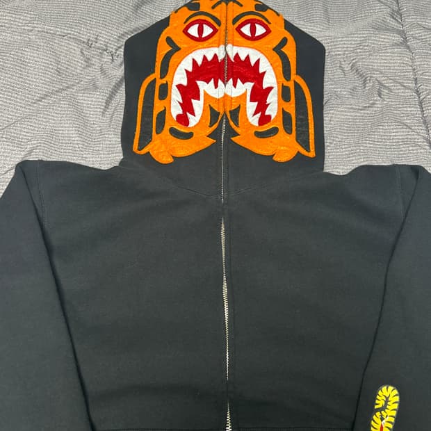 베이프 타이거 풀집 후드