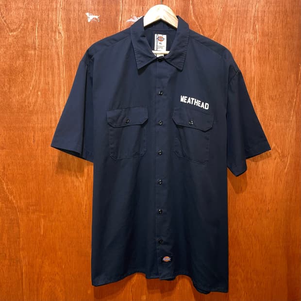 (XL) Dickies 디키즈 프린팅 반팔 워크 셔츠 블랙