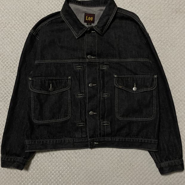 LEE 리 타입2 데님 트러커 청자켓 흑청