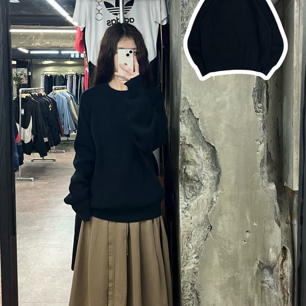 아웃스탠딩 니트 블랙 2 #csz2377