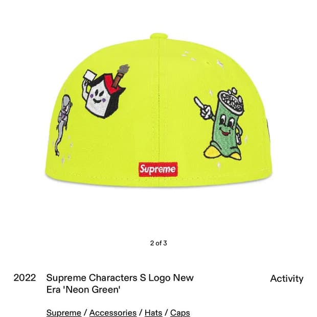 Supreme Characters S Logo New Era 'Neon
