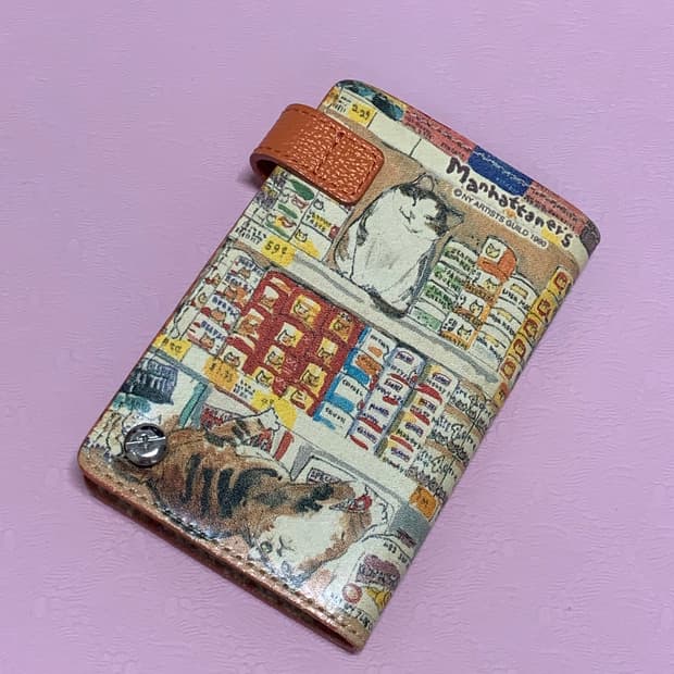 맨하타너스 빈티지 고양이 카드지갑