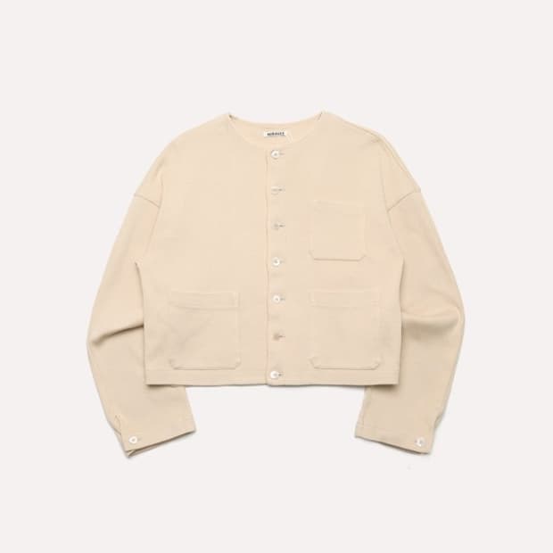 super heavy cotton rib cardigan