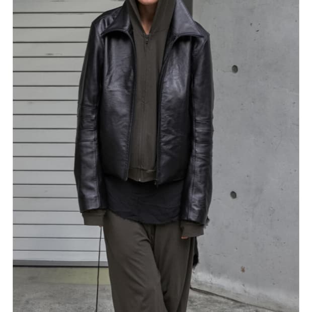 Mudule 014 어펜딕스 블랙 레더 자켓 사이즈 4 