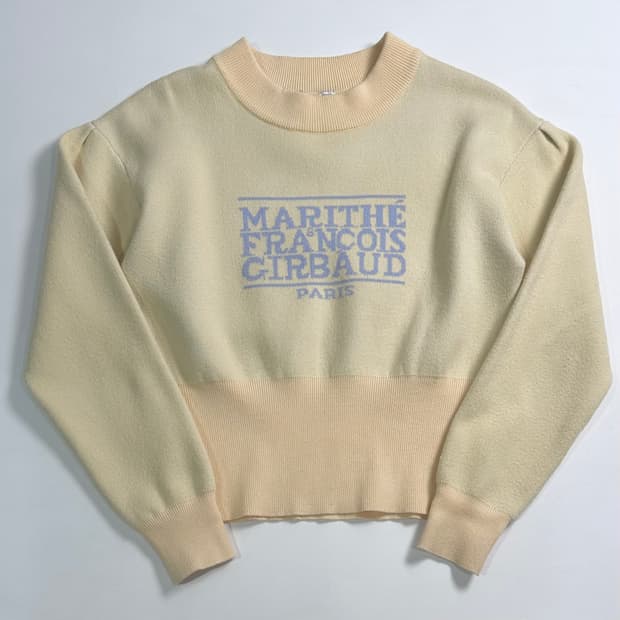 마리떼프랑소와저버 옐로우 크롭 니트