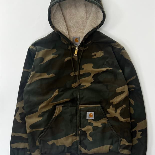 파일 라인드 액티브 자켓 카모