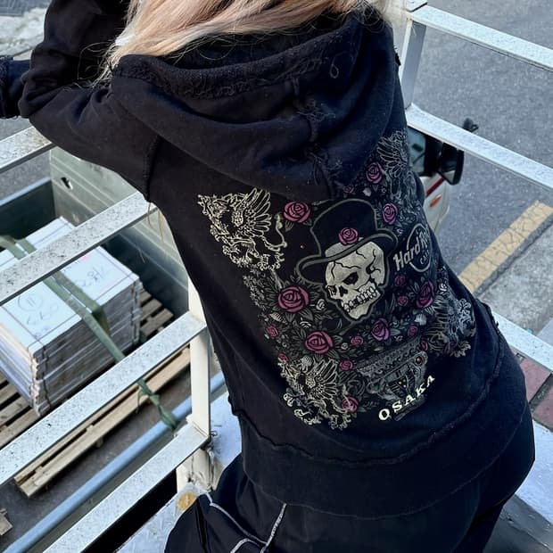 하드락카페 오사카 펑크 락 후드집업