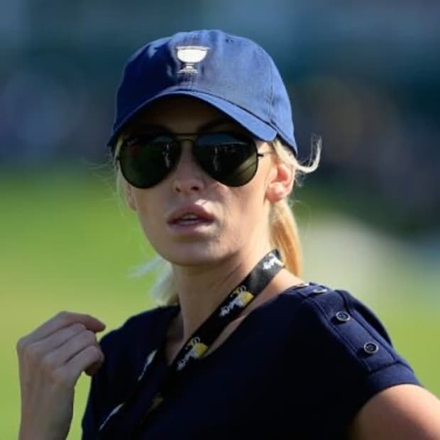 프레지던츠컵 선수용 모자 새거 랄프로렌 네이비 레드 화이트