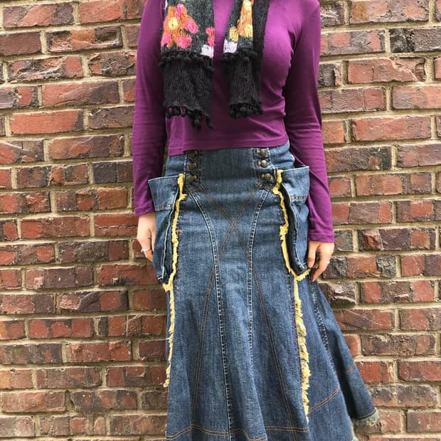 pride denim skirt