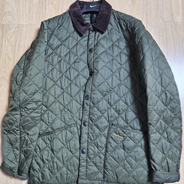 (M)바버 퀄팅 자켓 올리브