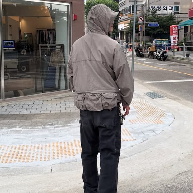 노스페이스 멀티포켓 립스탑 윈드브레이커 바람막이