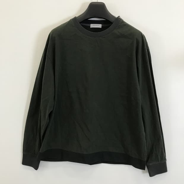 커스텀멜로우 우븐 나일론 맨투맨 카키[105]